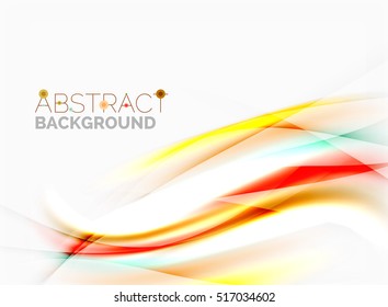 Wave abstract background, vector template