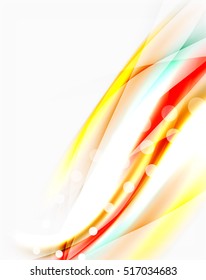 Wave abstract background, vector template