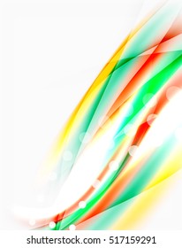 Wave abstract background, vector template