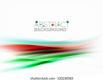 Wave abstract background, vector template