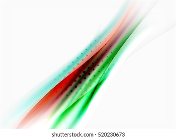 Wave abstract background, vector template