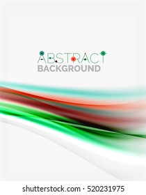 Wave abstract background, vector template