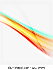 Wave abstract background, vector template