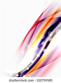 Wave abstract background, vector template