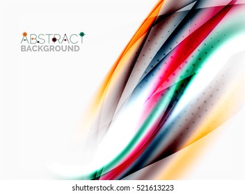 Wave abstract background, vector template