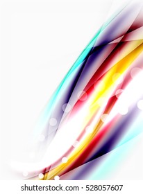 Wave abstract background, vector template