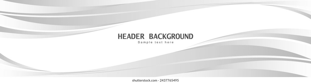 wave abstract background with white gradient color for header, wallpaper, presentation. vector illustration