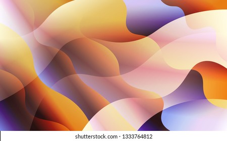Wave Abstract Background. For Your Design Ad, Banner, Cover Page. Vector Illustration with Color Gradient