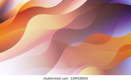 Wave Abstract Background. For Your Design Ad, Banner, Cover Page. Vector Illustration with Color Gradient