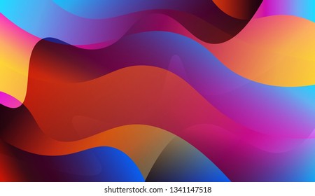 Wave Abstract Background. For Your Design Ad, Banner, Cover Page. Vector Illustration with Color Gradient