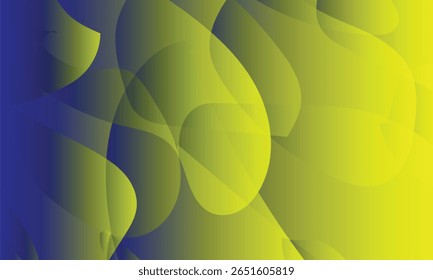 Fundo abstrato ondulado com amarelo laranja verde gradiente cor.Empolgante fundo verde escuro apresentação.