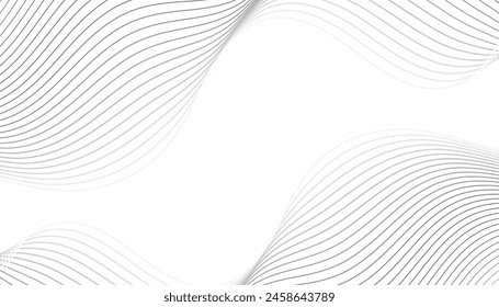 fondo abstracto de onda, línea de forma, blanco y negro
