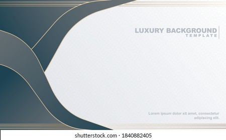 Wave abstract blue and golden lines background
