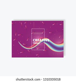 Wave abstract clorful background with 3d effect. Flow Liquid Shapes.
