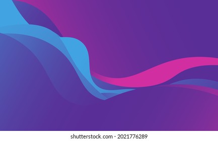 Wave Abstract Colorful geometric background. Trendy gradient shapes composition. Cool background design for posters.
