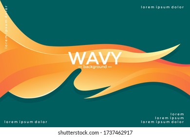 Wave abstract colorful gradient flow shapes background