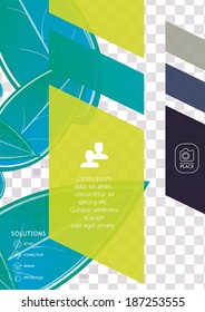 Wave abstract corporate flyer print design