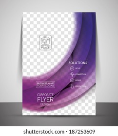Wave abstract corporate flyer print design