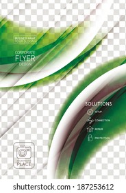 Wave abstract corporate flyer print design