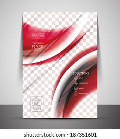 Wave abstract corporate flyer print design