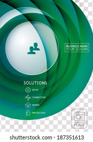 Wave abstract corporate flyer print design
