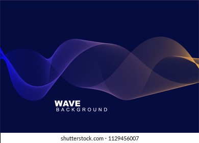 wave abstract futuristic background with curve shape. Usable for poster, wallpaper, cover and flyer. Colored wave lines like smoke. Colorful fluid poster. Sound wave with dynamic lines wallpaper.
