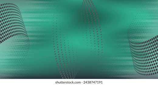 Wave abstract geometric stripe glowing lines on dark green background for poster, web, landing, page, cover, greeting, card, promotion, Eps 10, modern.