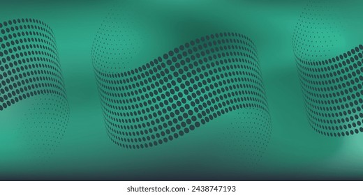 Wave abstract geometric stripe glowing lines on dark green background for poster, web, landing, page, cover, greeting, card, promotion, Eps 10, modern.