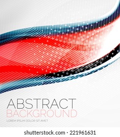 Wave abstract layout design - business hi-tech futuristic conceptual backdrop, wallpaper, background