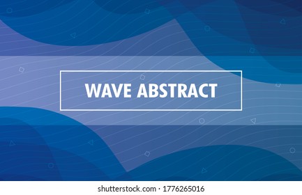 resumen de ondas con letras en el diseño de ilustración vectorial de fondo azul
