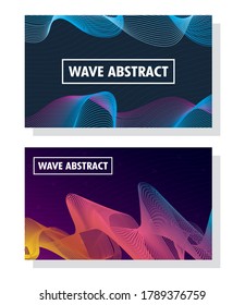 wave abstract with lettering in blue background vector illustration design