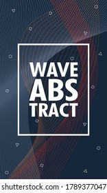 wave abstract with lettering in blue background vector illustration design