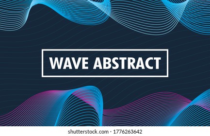 wave abstract with lettering in gray background vector illustration design