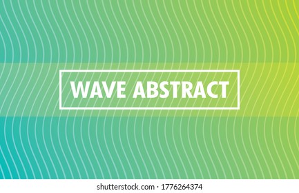wave abstract with lettering in green background vector illustration design