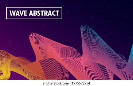 wave abstract with lettering in purple background vector illustration design