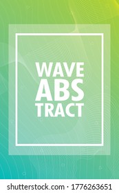 resumen de ondas con letras y marco cuadrado en diseño de ilustración vectorial de fondo verde