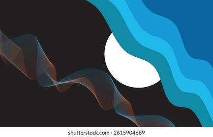 Wave abstract line background design