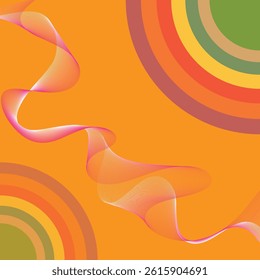 Wave abstract line background design