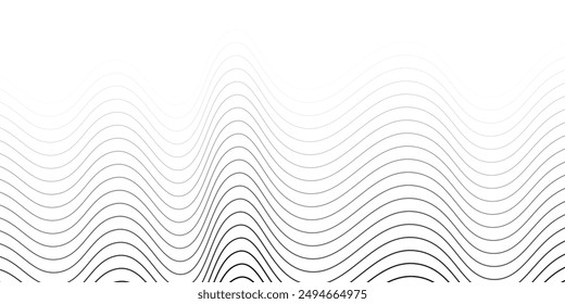 Wave abstract line background isolated on white. Vector illustration