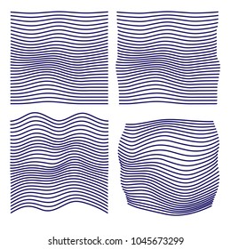 Wave abstract line vector illustration