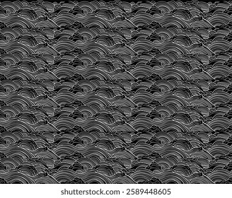 wave abstract pattern black and white