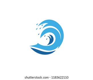 Wave abstract template vector 