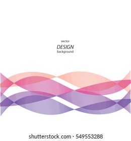 Wave Abstract vector background, blue transparent waved lines for brochure, website, flyer design.