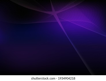Wave abstract vector background, Dynamic flowing over dark. Beautiful concept illustration.