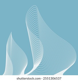 Wave abstract vector background. wave background. Technology abstract lines on white background.Abstract wave lines pattern on white background with space.
