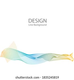 Wave Abstract vector background, Transparent waved lines for brochure, website, flyer design.
