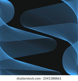 Wave abstract vector background.Wavy flowing curve pattern by colorful gradient blue and white backgroun.Vector abstract colorful flowing wave lines isolated background