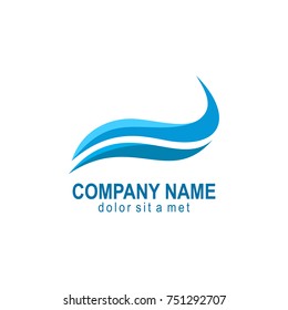 wave abstract water vector company logo