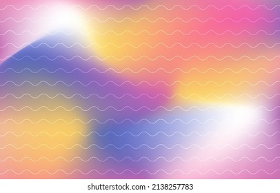 diseño de fondo de pantalla de fondo de fondo de fondo de pantalla de línea de arco iris ondulada abstracta