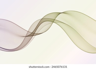 Wave abstraction, flow of wavy transparent lines, divider, background.